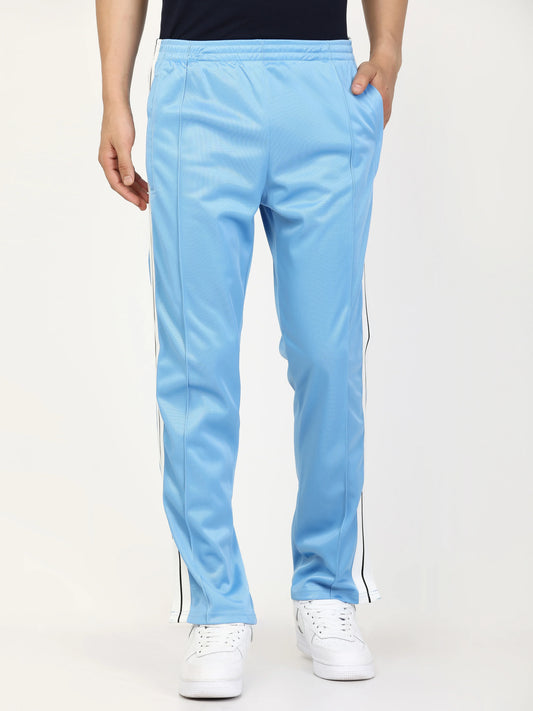 Blue Side tape straight fit track pants