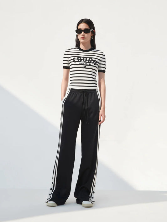 Black Slit Snap Button Tracks