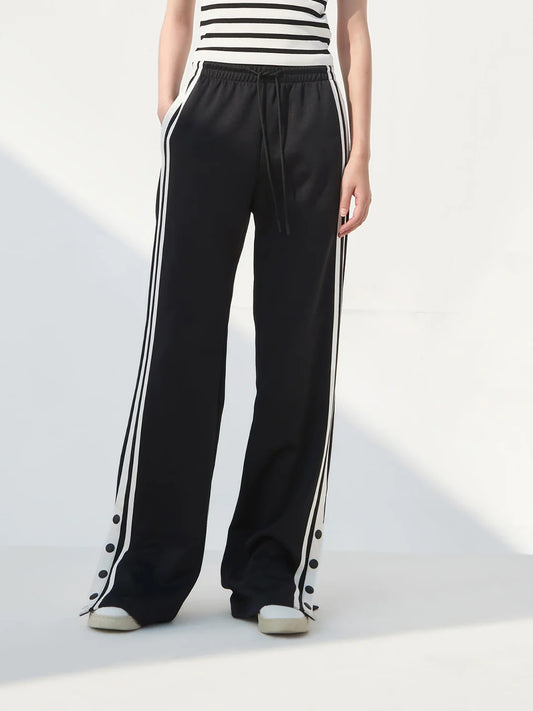 Black Slit Snap Button Tracks