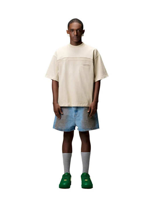 Beige Boxy Fit tee