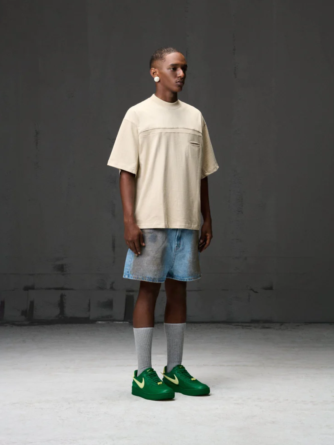 Beige Boxy Fit tee