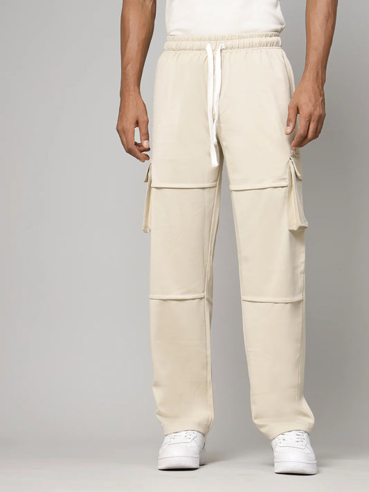 Beige Utility Cargo Pants