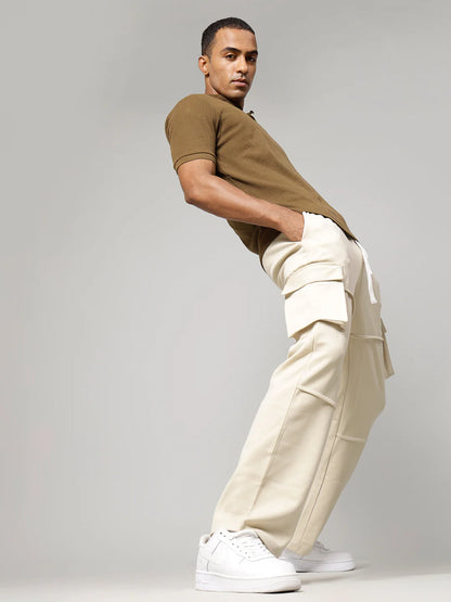 Beige Utility Cargo Pants