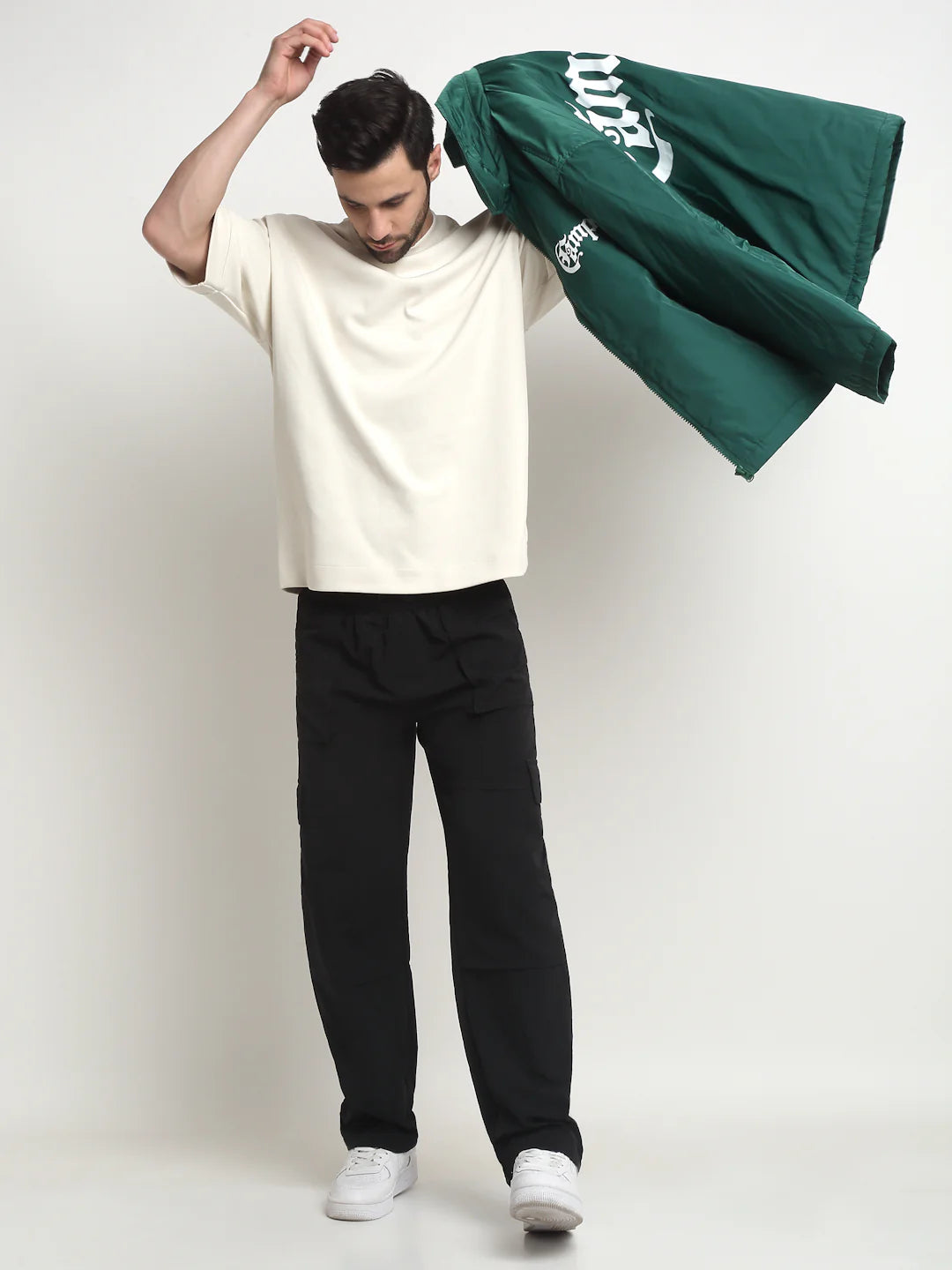 BLACK TECHNICAL CARPENTER CARGO PANTS