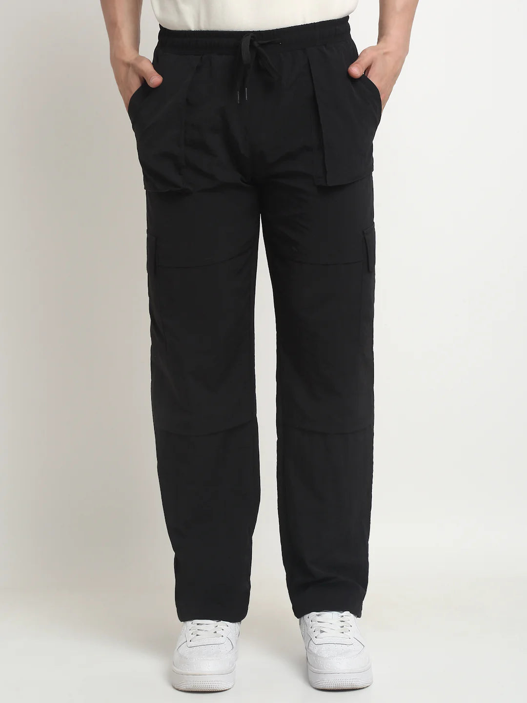 BLACK TECHNICAL CARPENTER CARGO PANTS