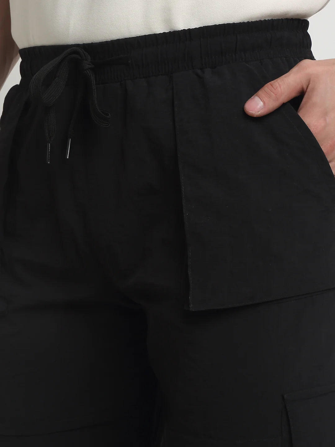 BLACK TECHNICAL CARPENTER CARGO PANTS