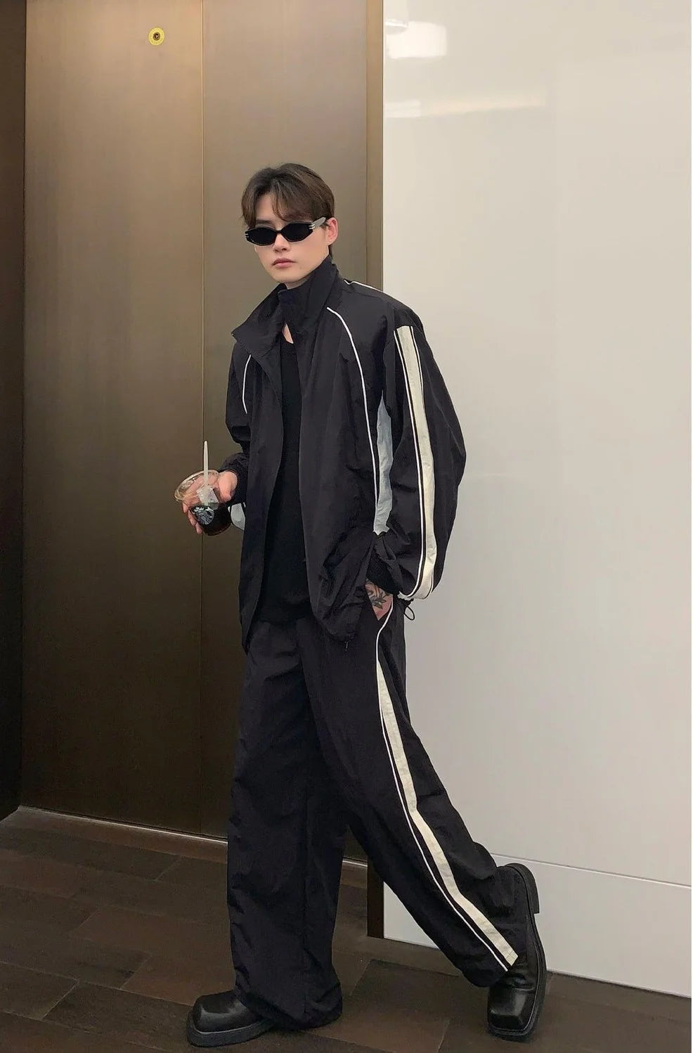 Black Courtside Tracksuit